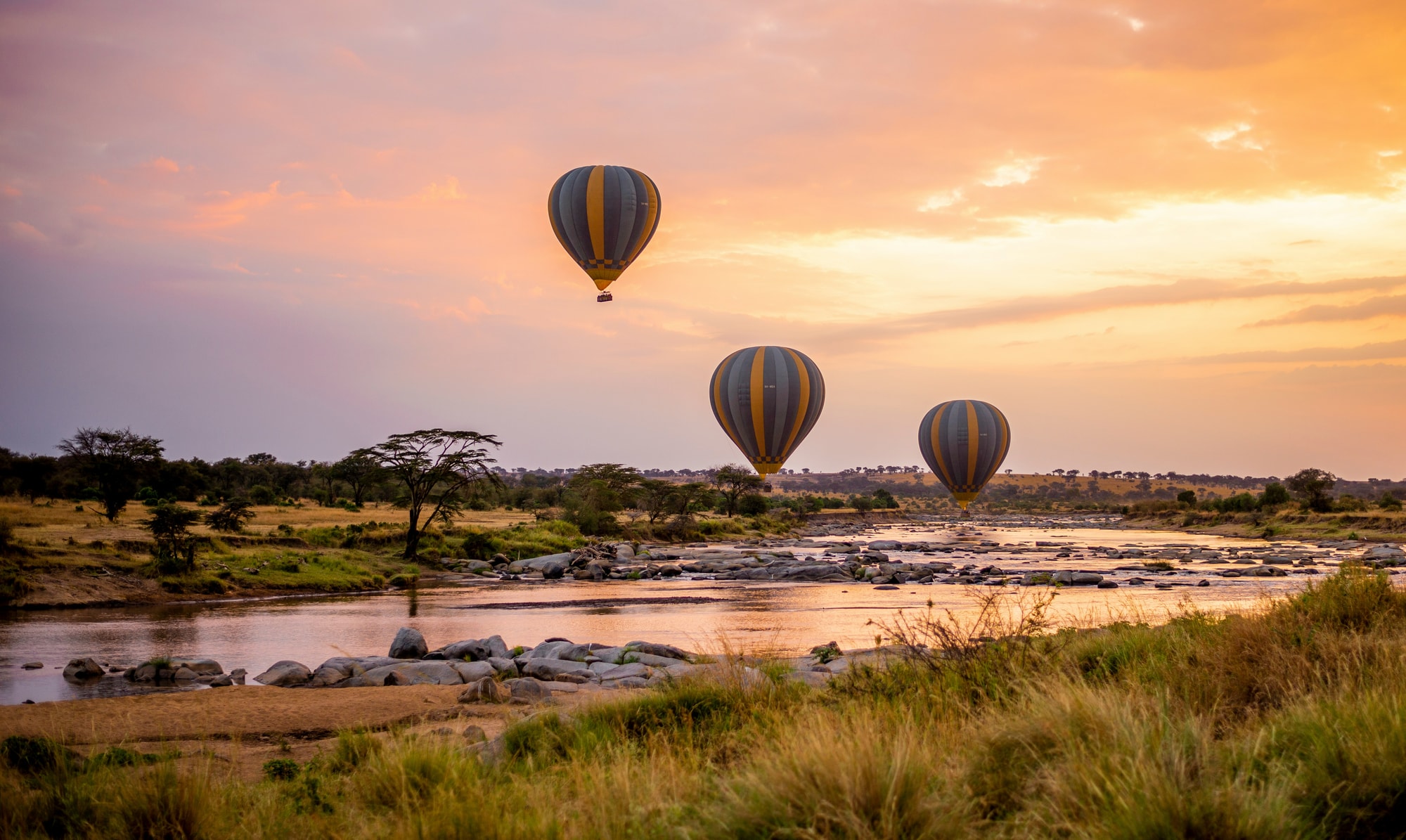 Serengeti, Tanzania — a sunrise balloon flight over the Serengeti