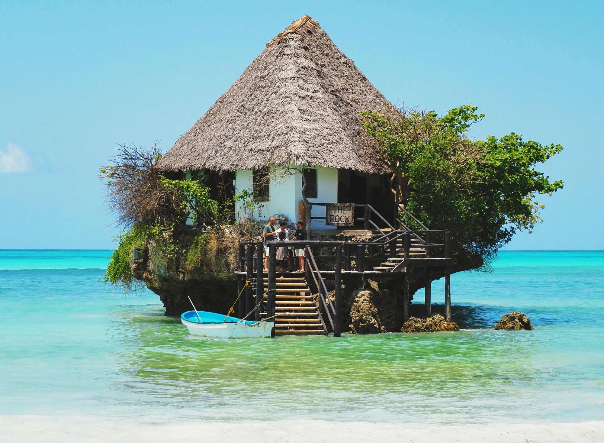 Michamvi Pingwe, Zanzibar — dining at The Rock Restaurant on its coral outcrop