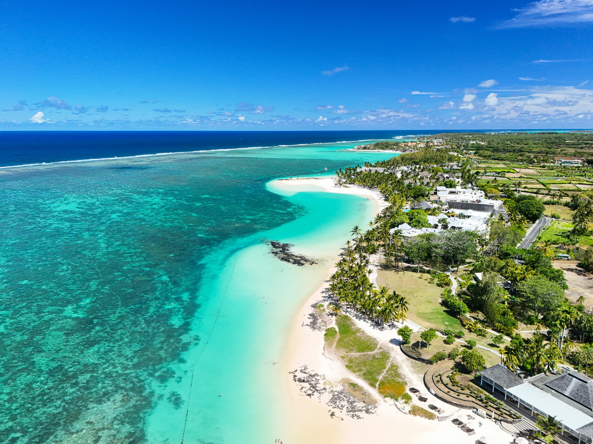 Belle Mare, Trou d'Eau Douce, Flacq District, Mauritius — the east coast lagoon between Belle Mare and Trou d'Eau Douce