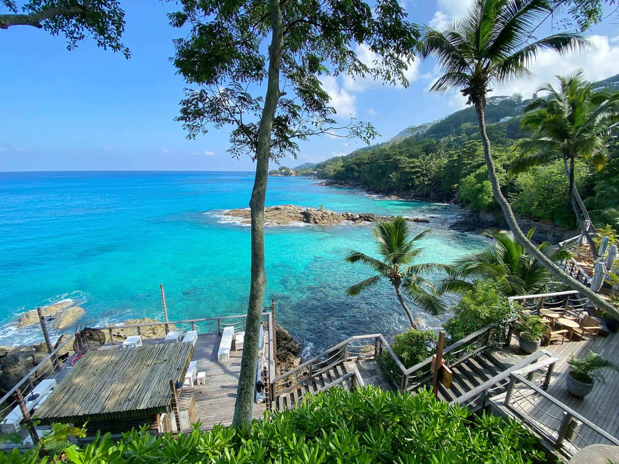 Beau Vallon Bay, Mahé, Seychelles — a beachfront resort above Beau Vallon Bay