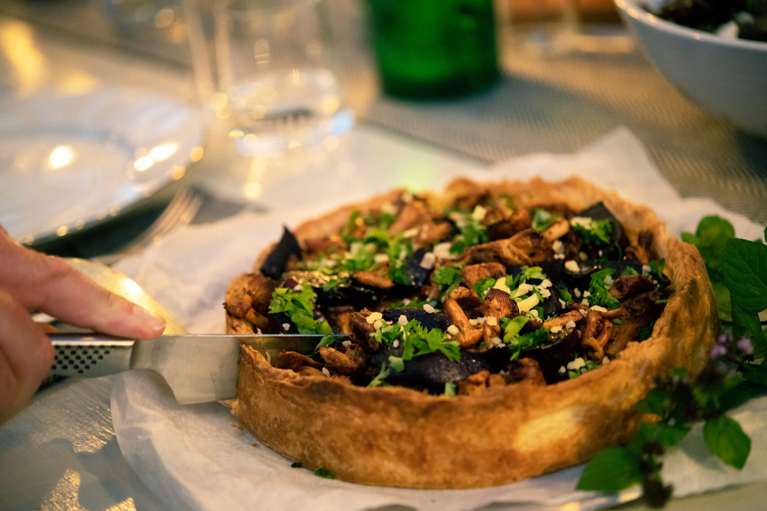 Vaxholm, Stockholm Archipelago, Sweden — chanterelle pie, the gold of the Swedish forest